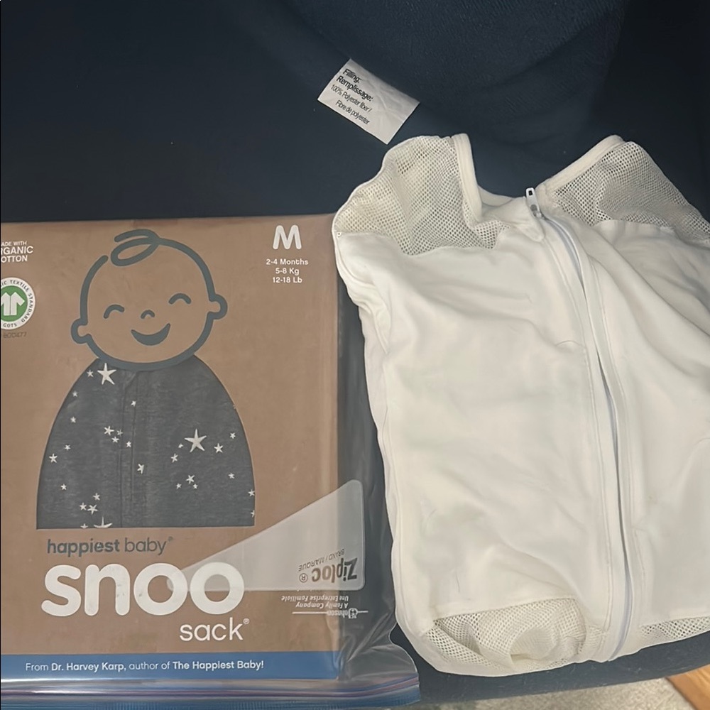 Snoo Sack x 2 - White and grey stars (price is for both)